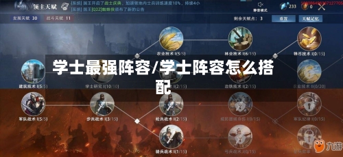 学士最强阵容/学士阵容怎么搭配
