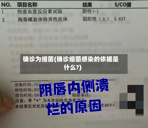 确诊为细菌(确诊细菌感染的依据是什么?)