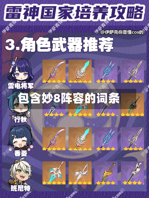 包含妙8阵容的词条