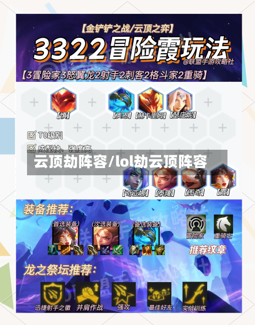 云顶劫阵容/lol劫云顶阵容