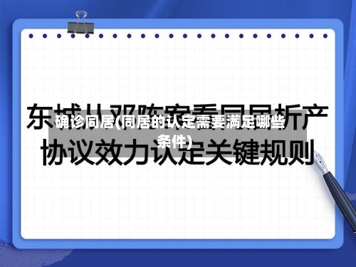确诊同居(同居的认定需要满足哪些条件)