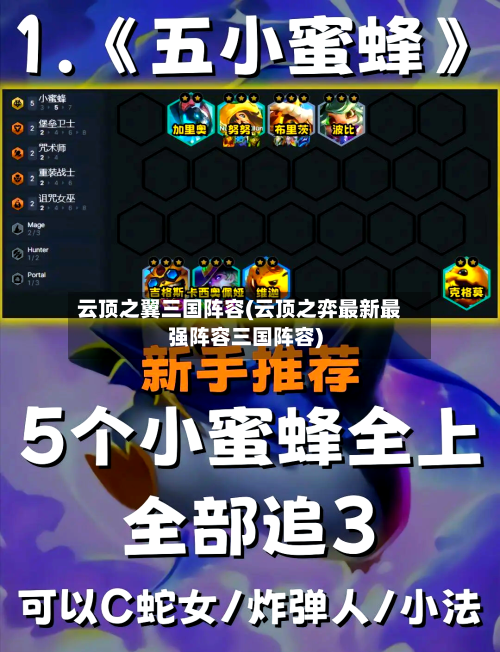 云顶之翼三国阵容(云顶之弈最新最强阵容三国阵容)