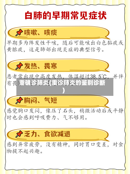 重确诊肺炎(重诊肺炎的鉴别诊断)