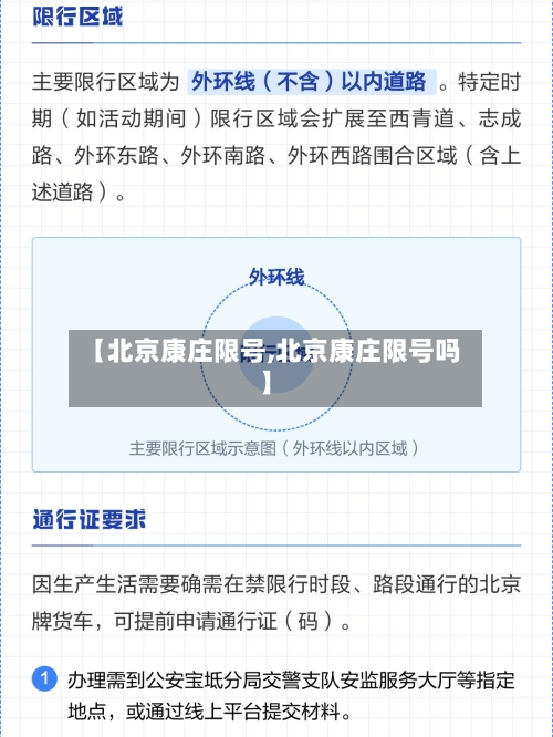 【北京康庄限号,北京康庄限号吗】