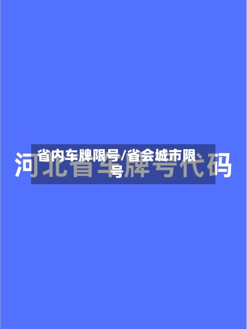 省内车牌限号/省会城市限号