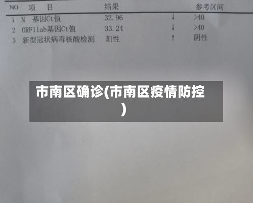 市南区确诊(市南区疫情防控)