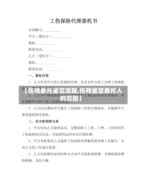 【伤残委托鉴定流程,伤残鉴定委托人的范围】