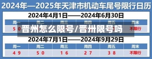 晋州怎么限号/晋卅限号吗