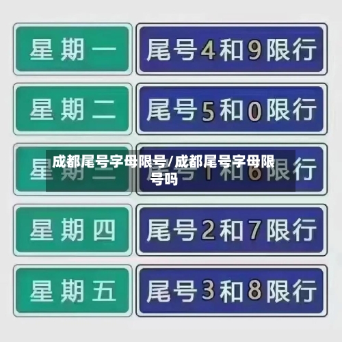 成都尾号字母限号/成都尾号字母限号吗