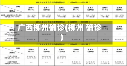 广西柳州确诊(柳州 确诊)
