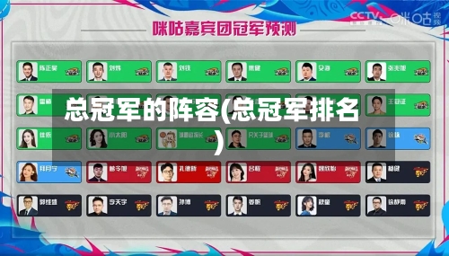 总冠军的阵容(总冠军排名)