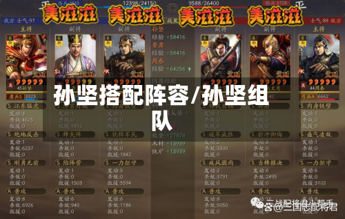 孙坚搭配阵容/孙坚组队