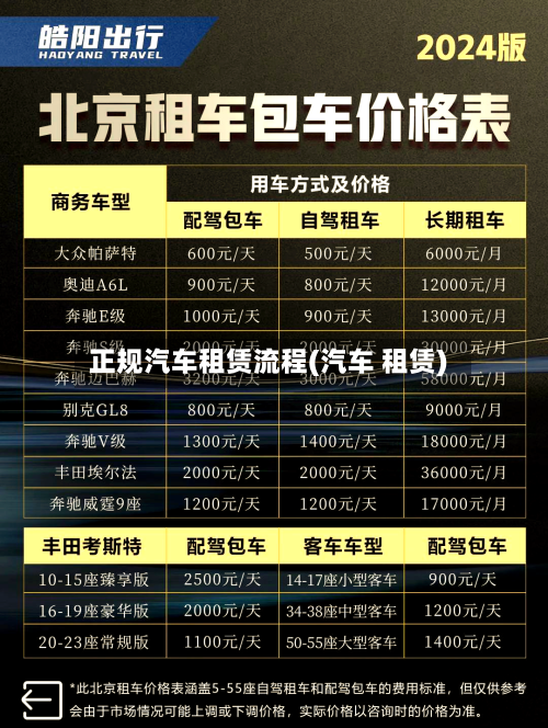 正规汽车租赁流程(汽车 租赁)