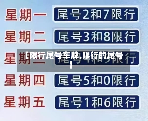 【限行尾号车牌,限行的尾号】