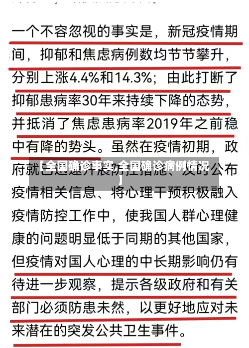 【全国确诊事实,全国确诊病例情况】