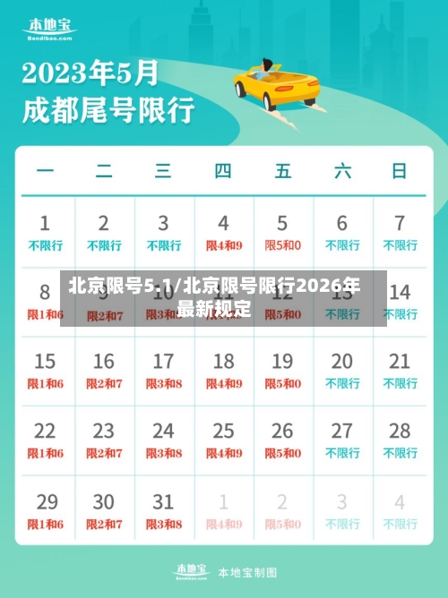 北京限号5.1/北京限号限行2026年最新规定