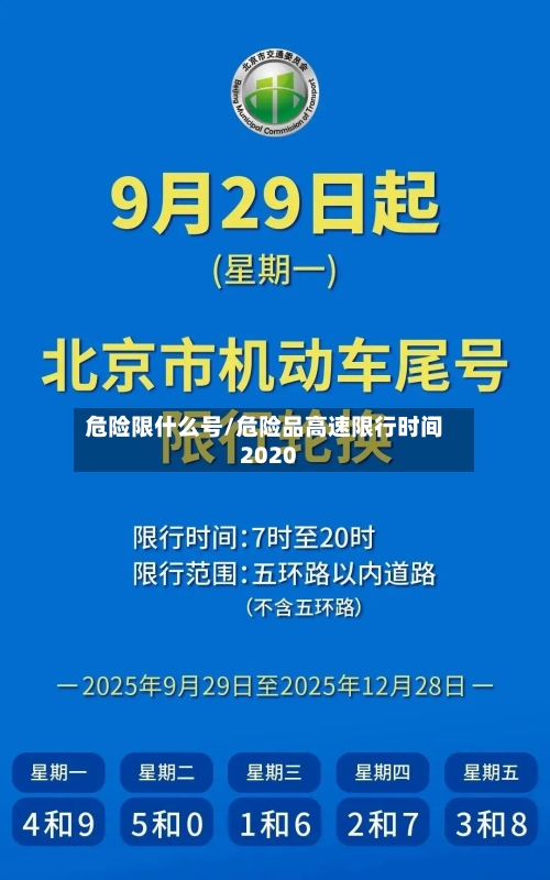 危险限什么号/危险品高速限行时间2020