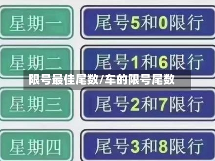 限号最佳尾数/车的限号尾数