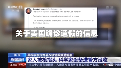 关于美国确诊造假的信息