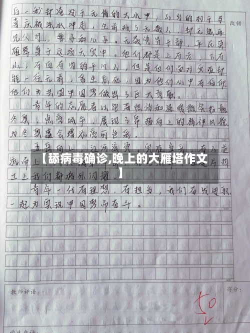 【舔病毒确诊,晚上的大雁塔作文】