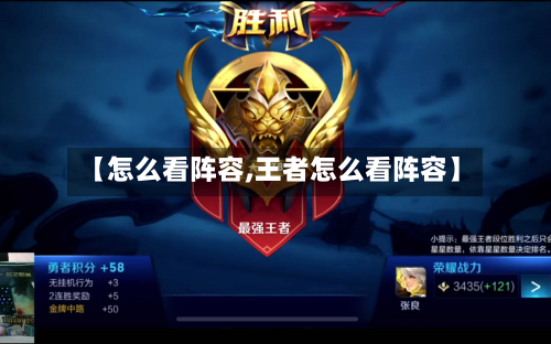 【怎么看阵容,王者怎么看阵容】
