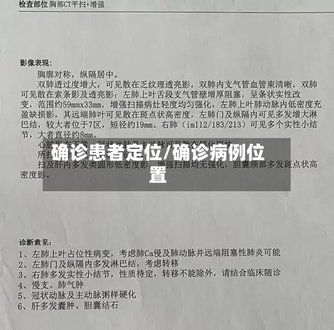 确诊患者定位/确诊病例位置