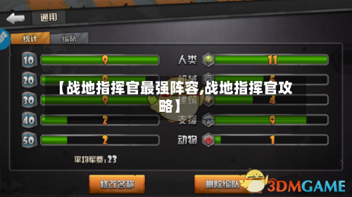 【战地指挥官最强阵容,战地指挥官攻略】