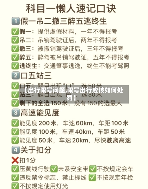 【出行限号问题,限号出行应该如何处罚】