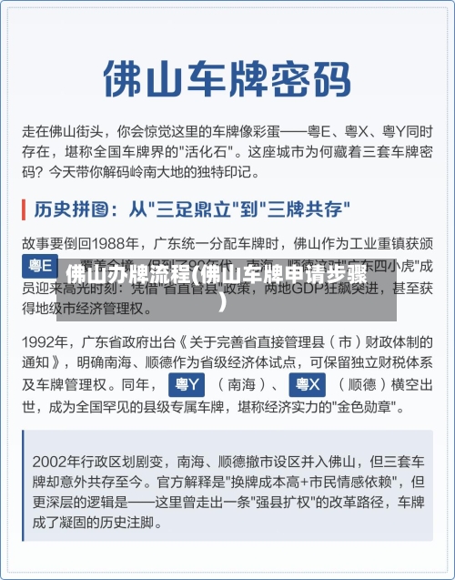 佛山办牌流程(佛山车牌申请步骤)