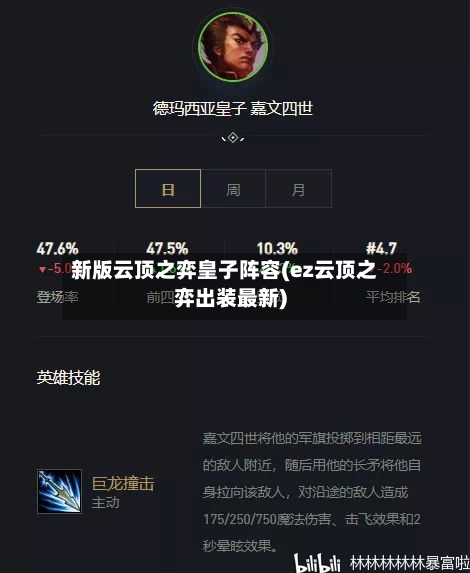 新版云顶之弈皇子阵容(ez云顶之弈出装最新)